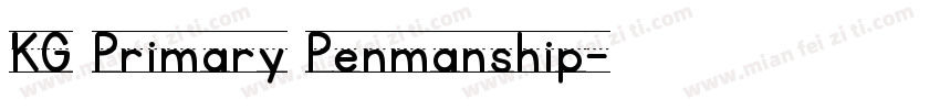 KG Primary Penmanship字体转换